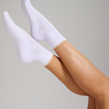 Organic Cotton Ankle Sock 3-Pack - SIELLA - Color: White/Grey Mix/Oatmeal Blanc/Gris chiné/Avoine