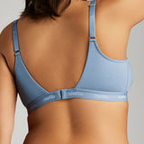 Organic Cotton Scoop Neck Bra - SIELLA - Color: Sky Blue Bleu ciel