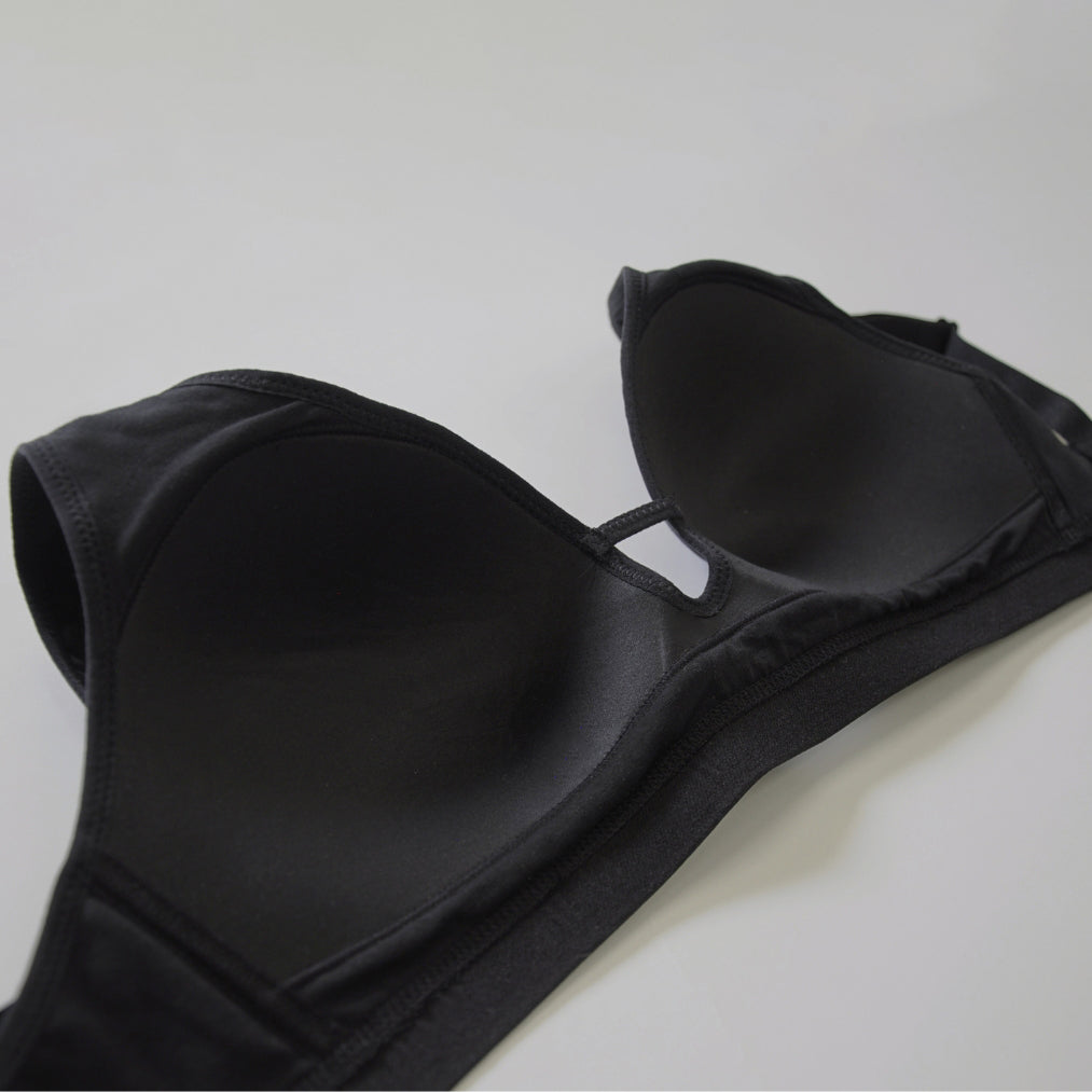 Organic Cotton Foam Cup Bra - Siella - Color: Black Noir