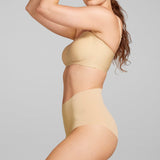Microfiber High Waist Brief - Siella - Color: Cuban Sand Sable cubain