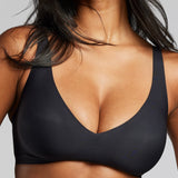 No - Show Plunge Non - Padded Bra - Siella - Color: Black Noir