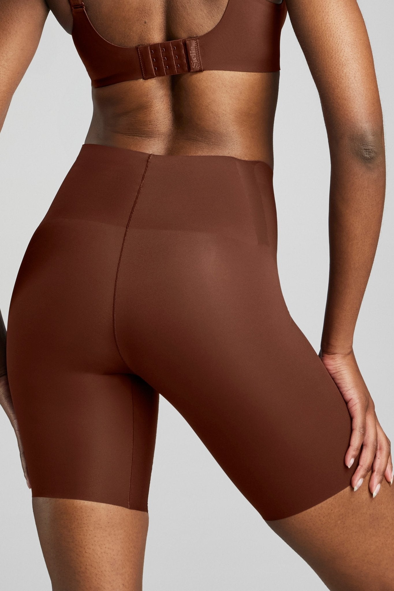 No-Show Shapewear Short - Siella - Color: Cocoa Cacao