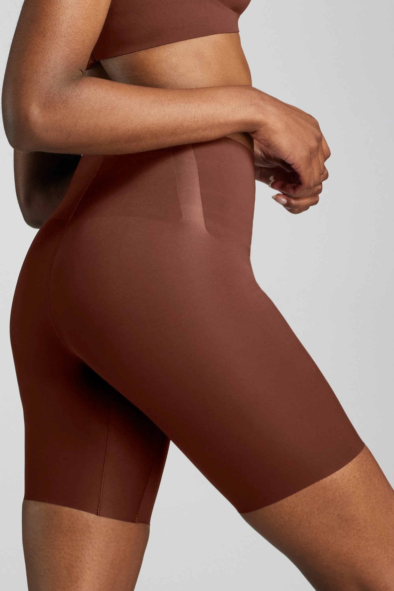 No-Show Shapewear Short - Siella - Color: Cocoa Cacao