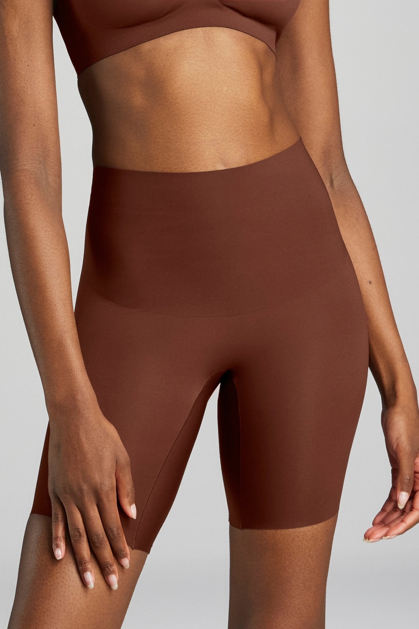 No-Show Shapewear Short - Siella - Color: Cocoa Cacao