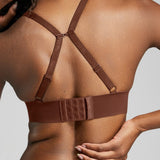 No - Show Triangle Bra - Siella - Color: Cocoa Cacao