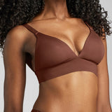 No - Show Triangle Bra - Siella - Color: Cocoa Cacao