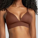 No - Show Triangle Bra - Siella - Color: Cocoa Cacao