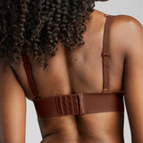 No - Show Triangle Bra - Siella - Color: Cocoa Cacao