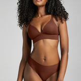 No - Show Triangle Bra - Siella - Color: Cocoa Cacao