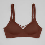 No-Show V-Neck Bra - Siella - Color: Cocoa Cacao
