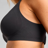 No - Show V - Neck Bra - Siella - Color: Black Noir