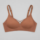 No - Show V - Neck Bra - Siella - Color: Toffee Caramel
