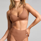 No - Show V - Neck Bra - Siella - Color: Toffee Caramel