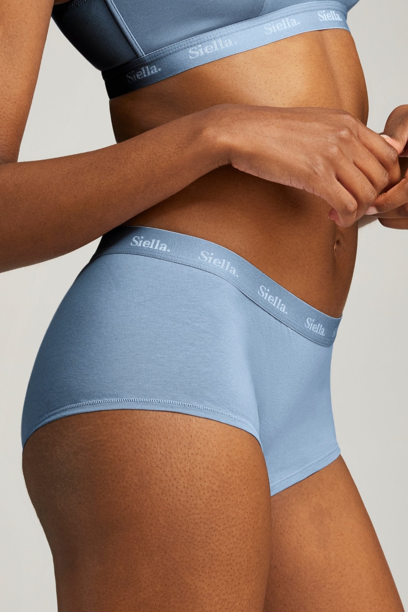 Organic Cotton Boy Short - Siella - Color: Sky Blue Bleu ciel