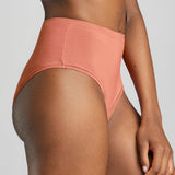 Organic Cotton High Waist Brief - SIELLA - Color: Terracotta