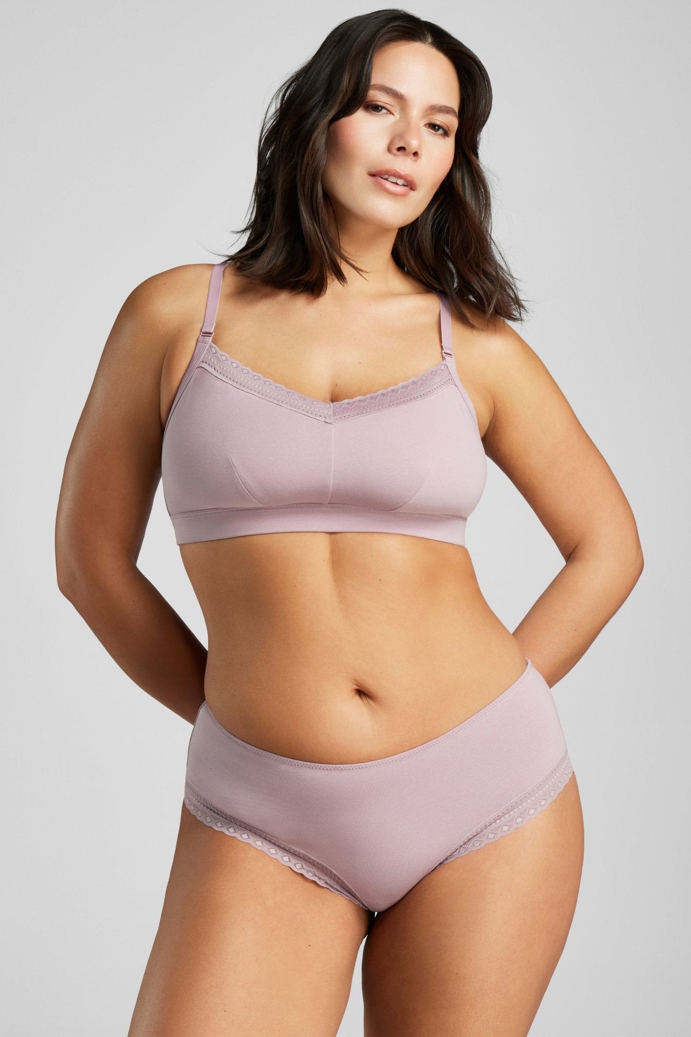 Organic Cotton Lace Balconette Bra - Siella