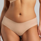 Organic Cotton No-Show Bikini - Siella - Color: Beach Beige Beige plage