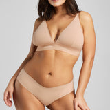 Organic Cotton No-Show Bikini - Siella - Color: Beach Beige Beige plage