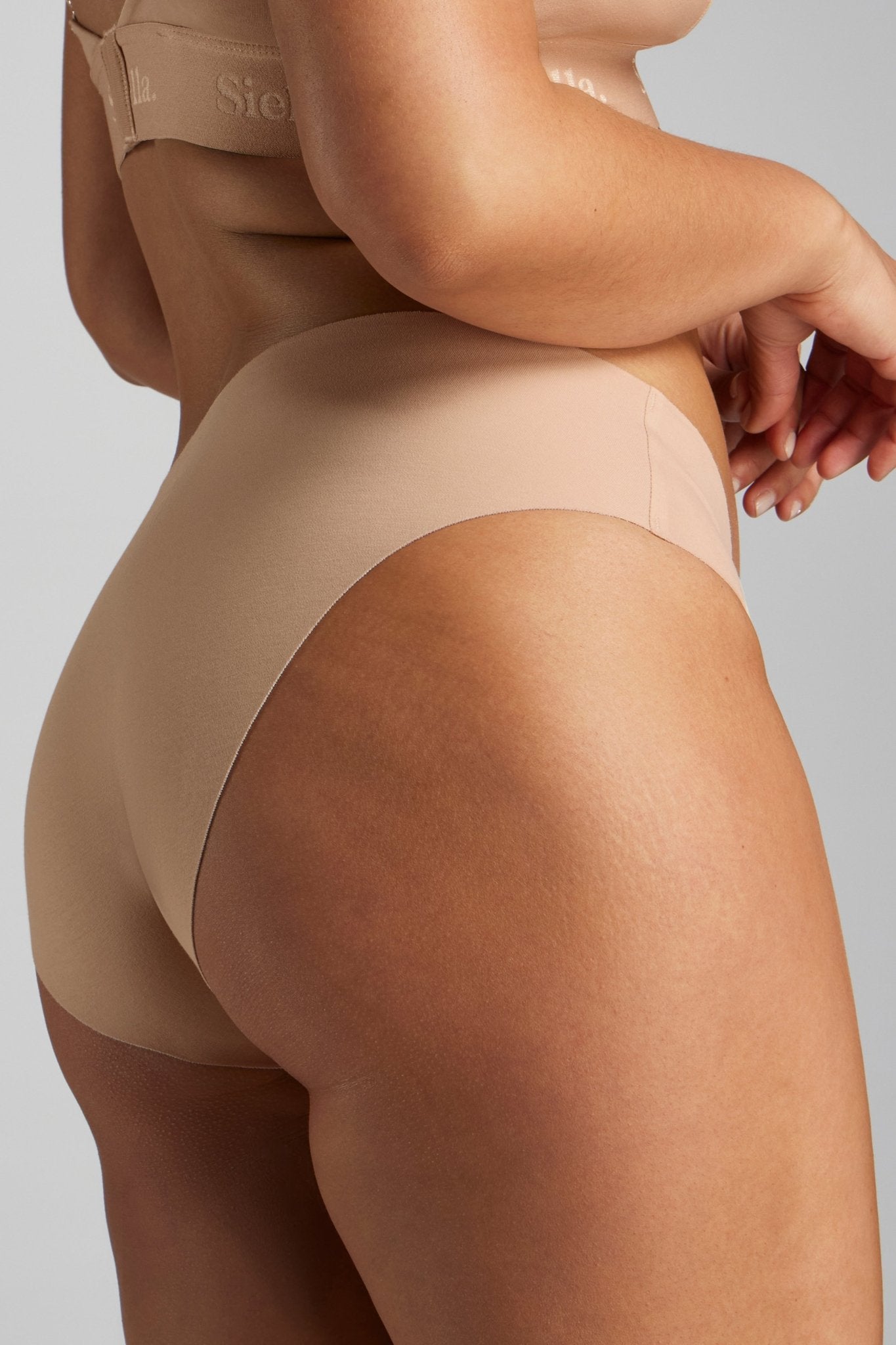 Organic Cotton No-Show Bikini - Siella - Color: Beach Beige Beige plage
