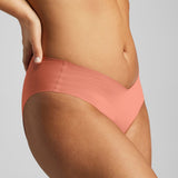 Organic Cotton No-Show Bikini - Siella - Color: Terracotta