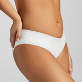 Organic Cotton No-Show Bikini - Siella - Color: White Blanc