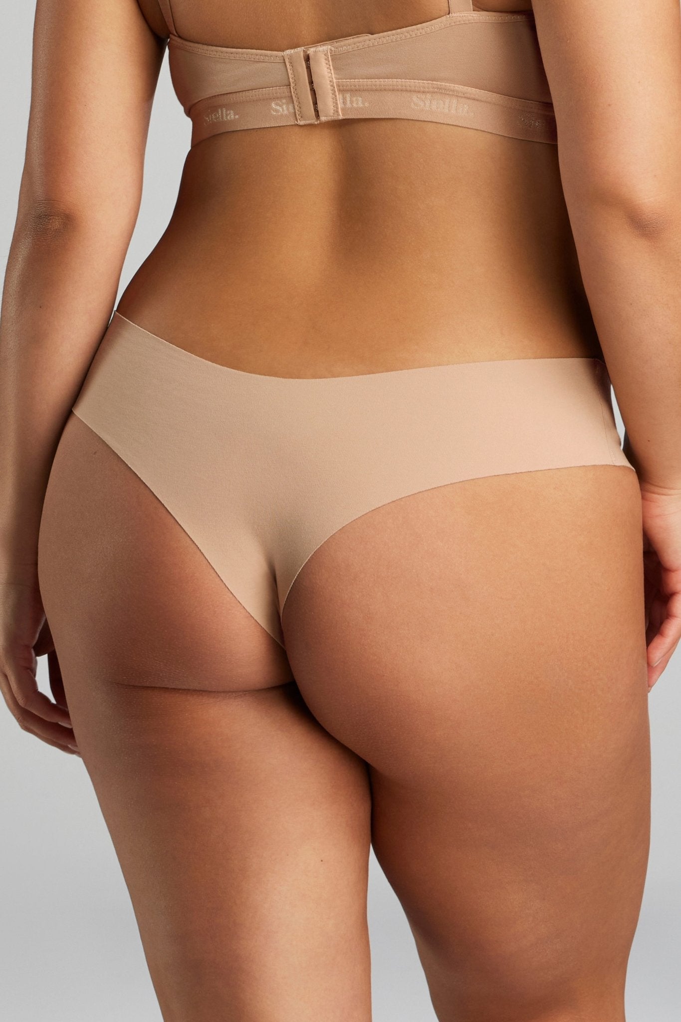 Organic Cotton No-Show Thong - Siella - Color: Beach Beige Beige plage