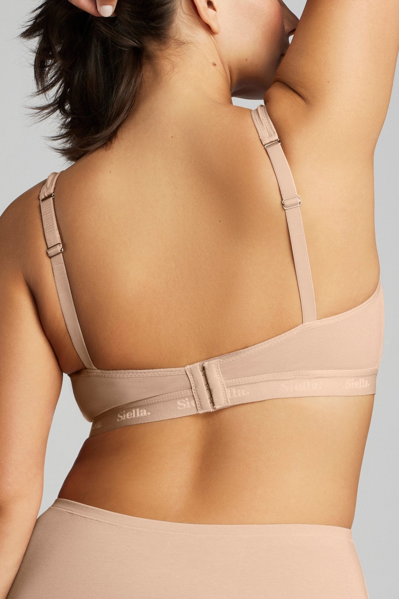 Organic Cotton Plunge Foam Bra - SIELLA - Color: Beach Beige Beige plage
