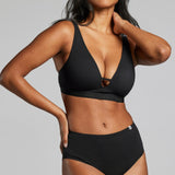 Organic Cotton Foam Cup Bra - Siella - Color: Black Noir