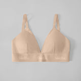 Organic Cotton Triangle Padded Bra - SIELLA - Color: Beach Beige Beige plage