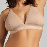 Organic Cotton Triangle Padded Bra - SIELLA - Color: Beach Beige Beige plage