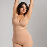 Sculpt High Waist Shaping Short - Siella - Color: Taupe