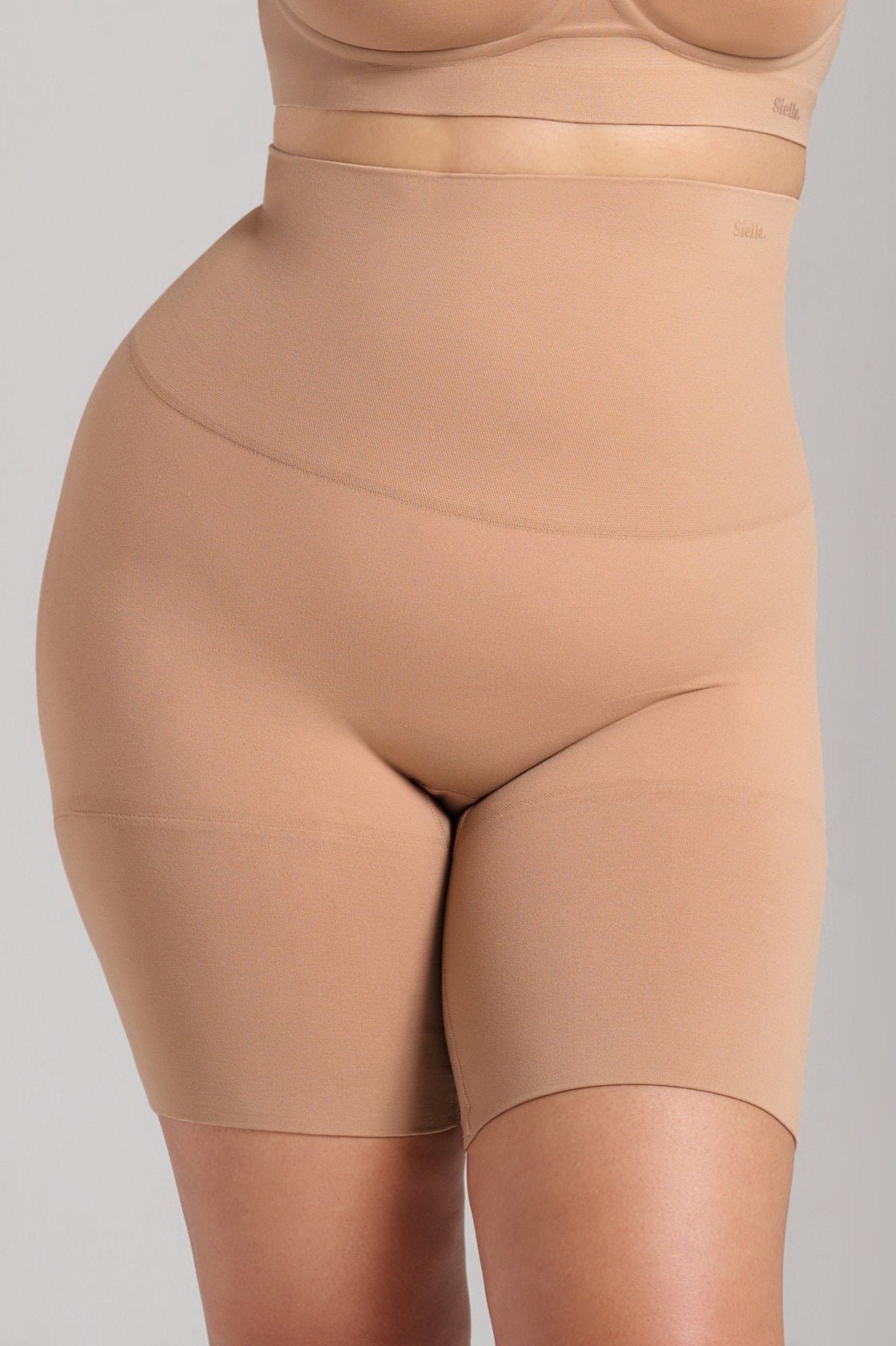 Sculpt High Waist Shaping Short - Siella - Color: Taupe