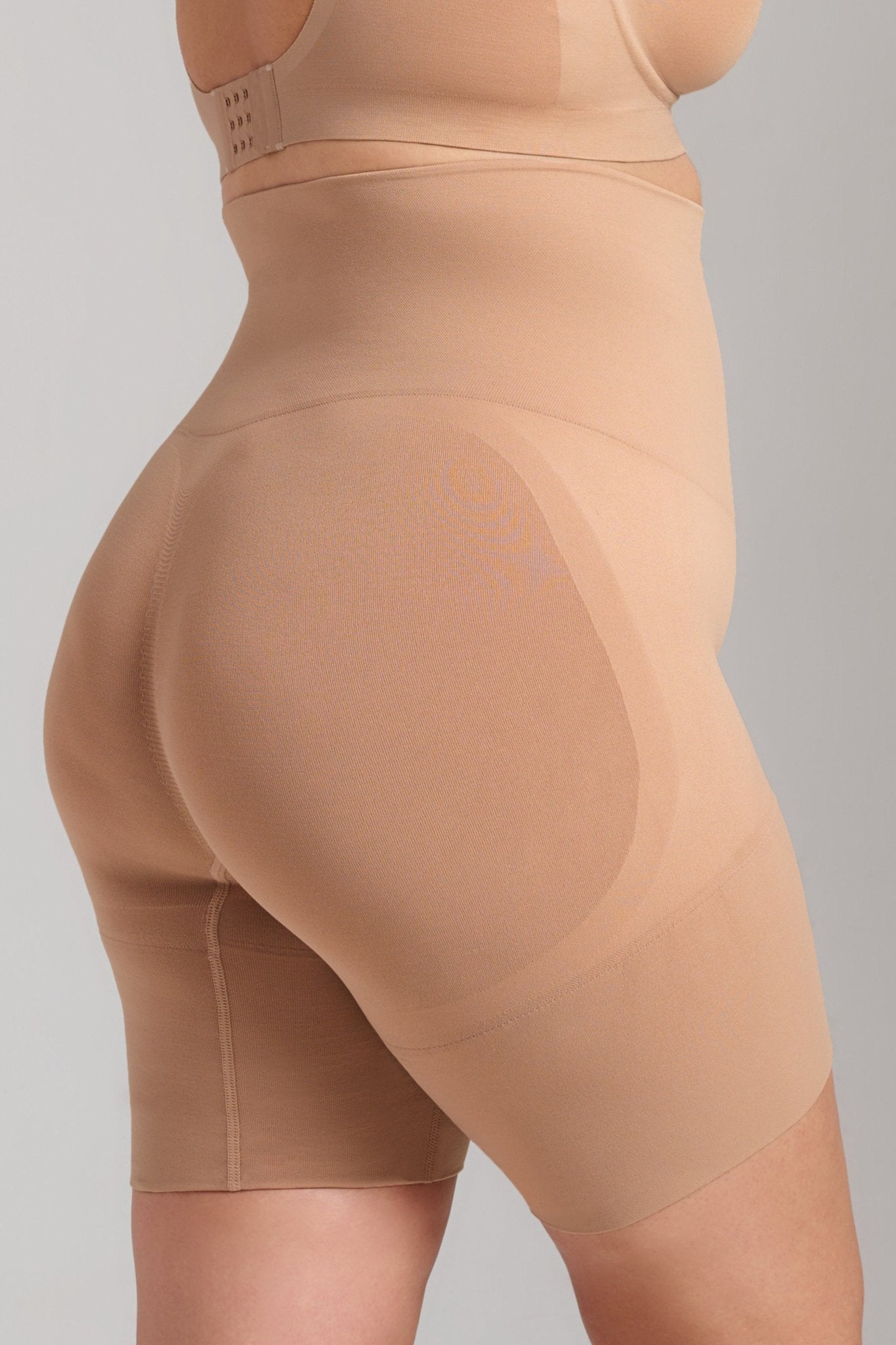 Sculpt High Waist Shaping Short - Siella - Color: Taupe