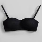 Soft Lace Balconette Foam Bra - SIELLA - Color: Black Noir