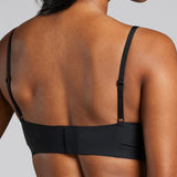 Invisible V - Neck Non - Padded Bra - Siella - Color: Black Noir