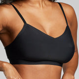 Invisible V - Neck Non - Padded Bra - Siella - Color: Black Noir