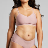 Invisible V - Neck Non - Padded Bra - Siella - Color: Dusty Rose Vieux rose