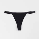 Micro Mesh Thong - Siella - Color: Black Noir
