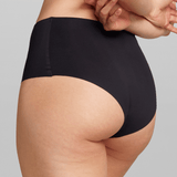 No - Show High Waist Brief - Siella - Color: Black Noir