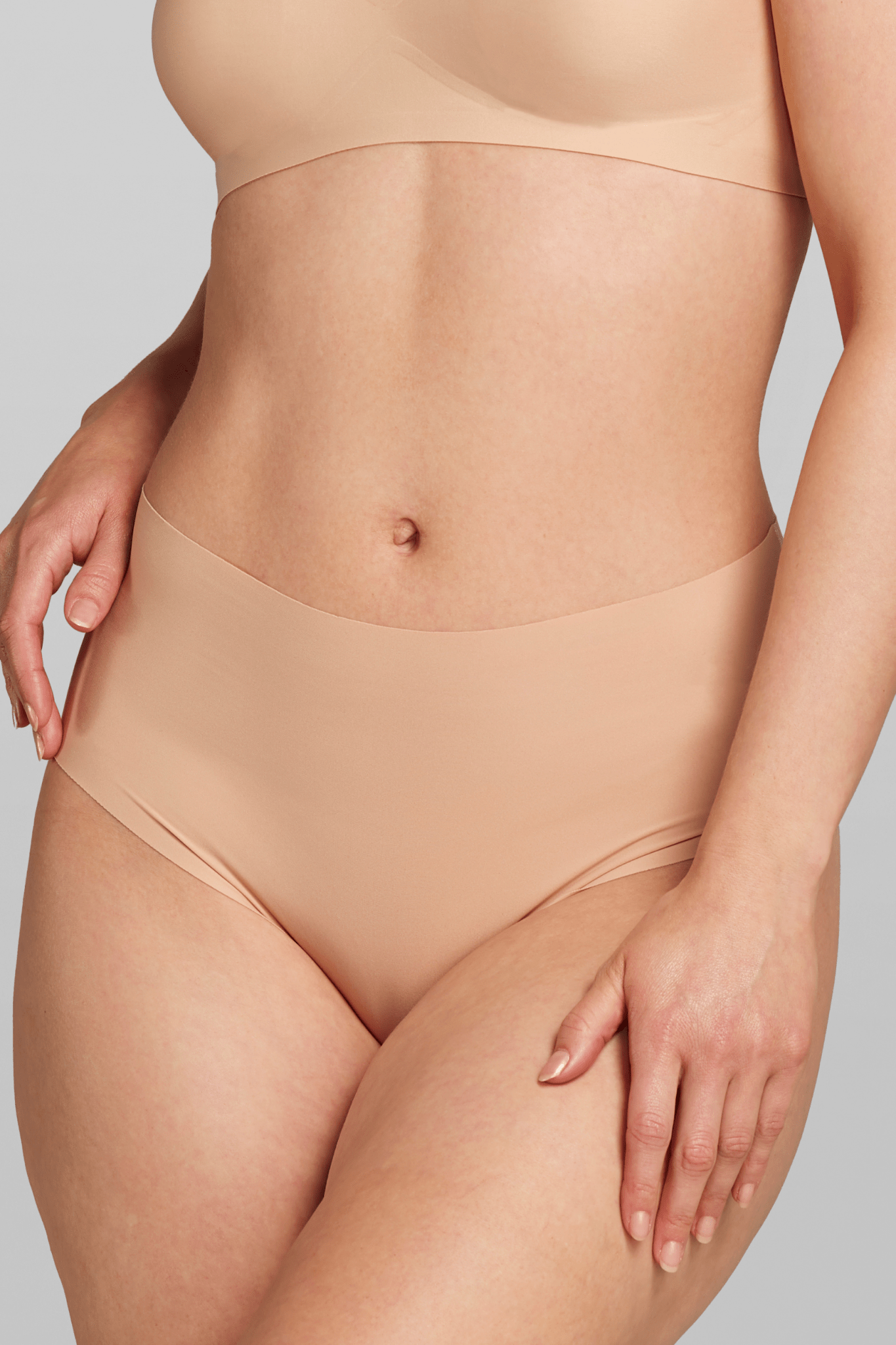 No - Show High Waist Brief - Siella - Color: Maple Sugar Sucre d'érable