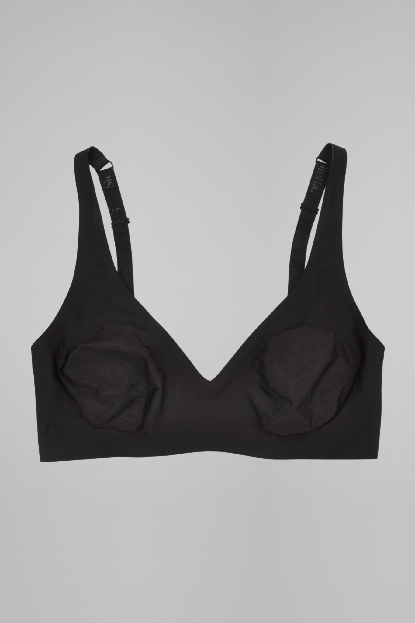 No - Show Plunge Non - Padded Bra - Siella - Color: Black Noir
