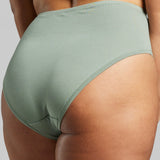 Organic Cotton High Waist Brief - SIELLA - Color: Sage Sauge