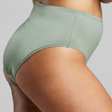 Organic Cotton High Waist Brief - SIELLA - Color: Sage Sauge