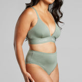 Organic Cotton High Waist Brief - SIELLA - Color: Sage Sauge