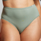 Organic Cotton High Waist Brief - SIELLA - Color: Sage Sauge