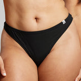 Organic Cotton Thong - SIELLA - Color: Black Noir