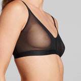 Power Mesh Bra - Siella - Color: Black Noir