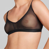 Power Mesh Bra - Siella - Color: Black Noir