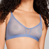 Power Mesh Bra - Siella - Color: Blue Grey Bleu gris