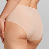 Power Mesh High Waist Brief - Siella - Color: Sand Sable